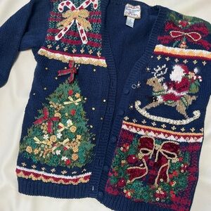 Vintage natural fibers Christmas sweater- heirloom collectibles